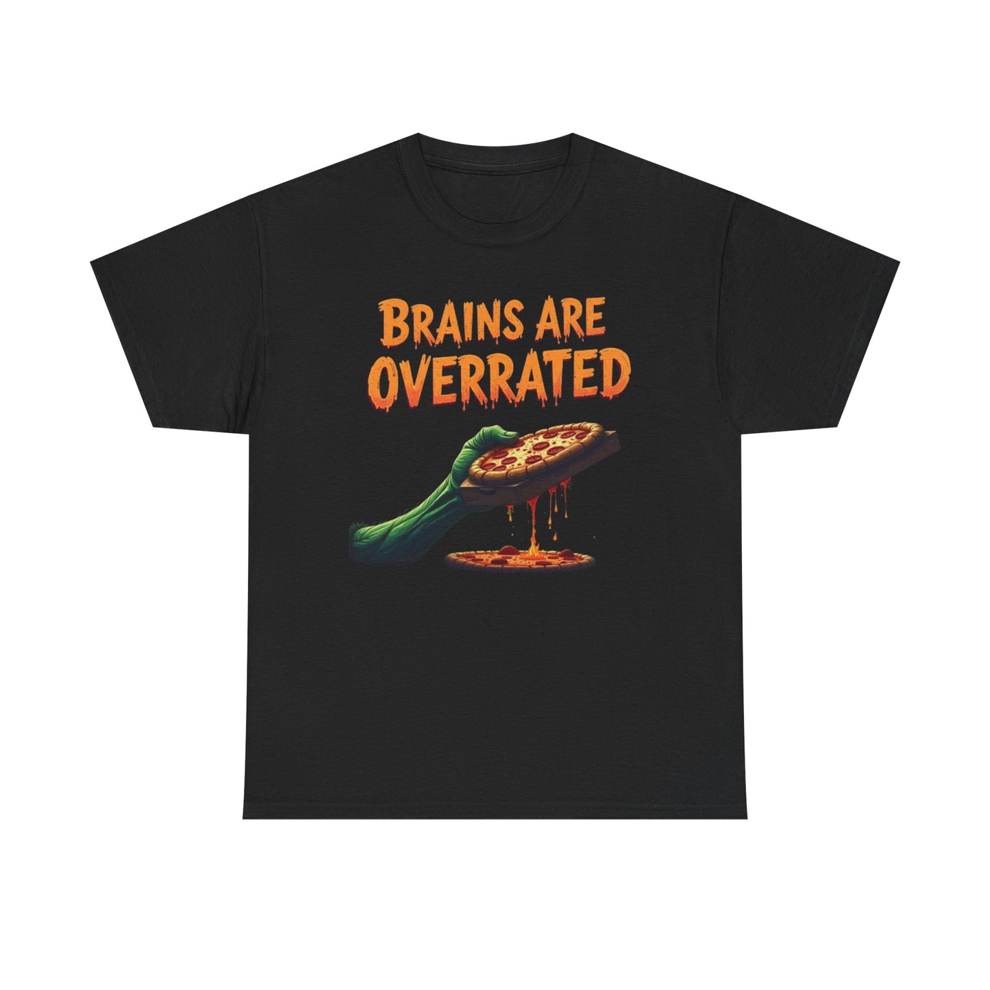 Halloween Humor Unisex Tee, Brains Are Overrated Graphic Tee, Fun Gift for Halloween Party, Casual Wear, Quirky Gift Idea