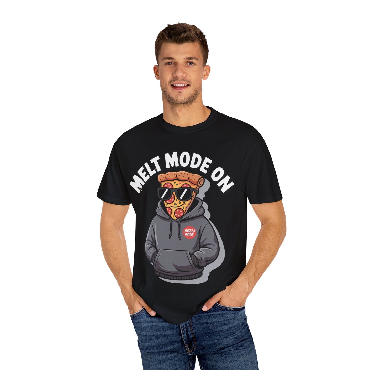 Melt Mode On Unisex T-Shirt | Fun Pizza Graphic Tee