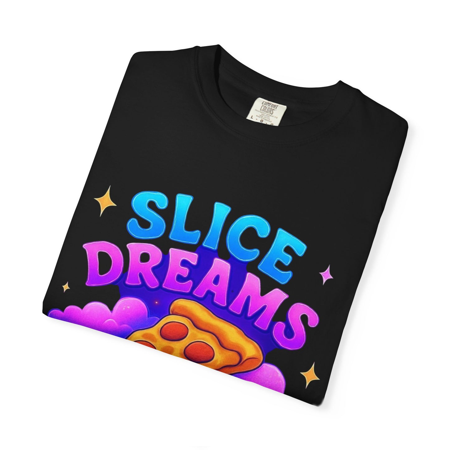 Slice Dreams Pizza T-Shirt, Unisex Graphic Tee, Fun Food Shirt, Stay Woke Stay Saucy Apparel, Summer Casual Wear