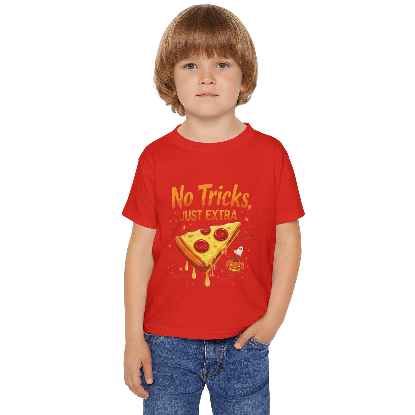 Pizza Party Toddler T-Shirt | Halloween Shirt, Cute Kids Tee, Toddler Halloween Costume, Fun Children's Apparel, No Tricks Just Extra