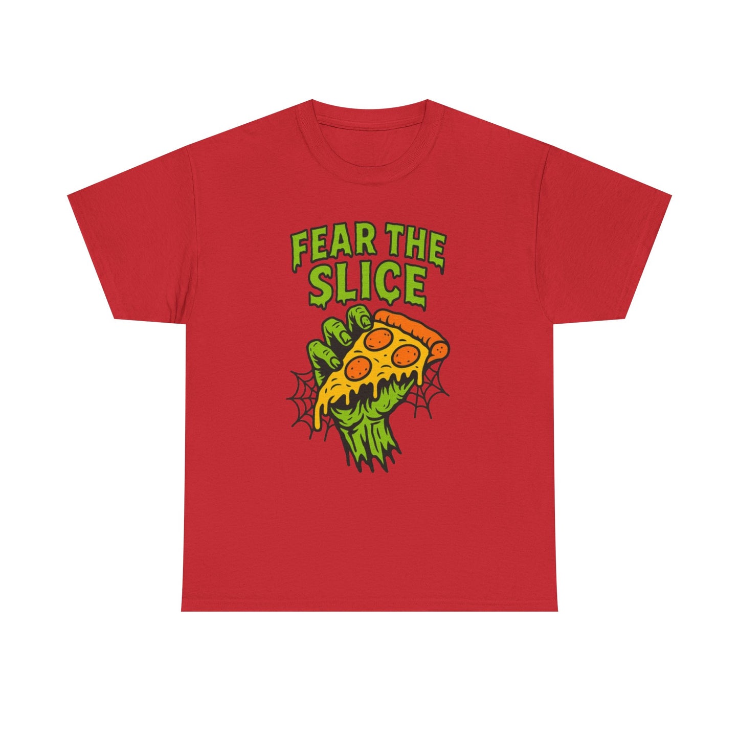 Fear the Slice T-Shirt - Spooky Pizza Tee, Unisex Graphic Tee, Halloween Costume, Casual Wear, Gift for Pizza Lovers, Fun Graphic Tee