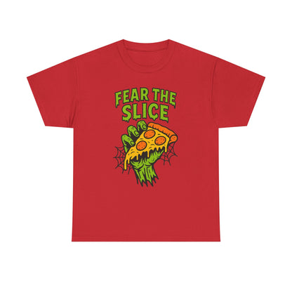 Fear the Slice T-Shirt - Spooky Pizza Tee, Unisex Graphic Tee, Halloween Costume, Casual Wear, Gift for Pizza Lovers, Fun Graphic Tee