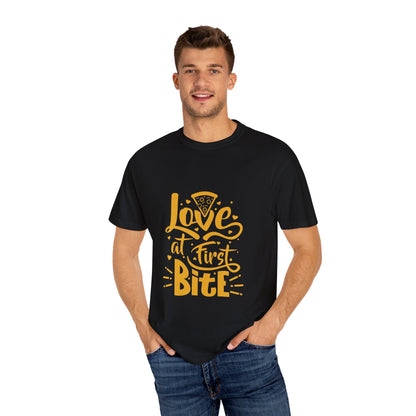 Unisex Love at First Bite T-Shirt - Perfect for Pizza Lovers