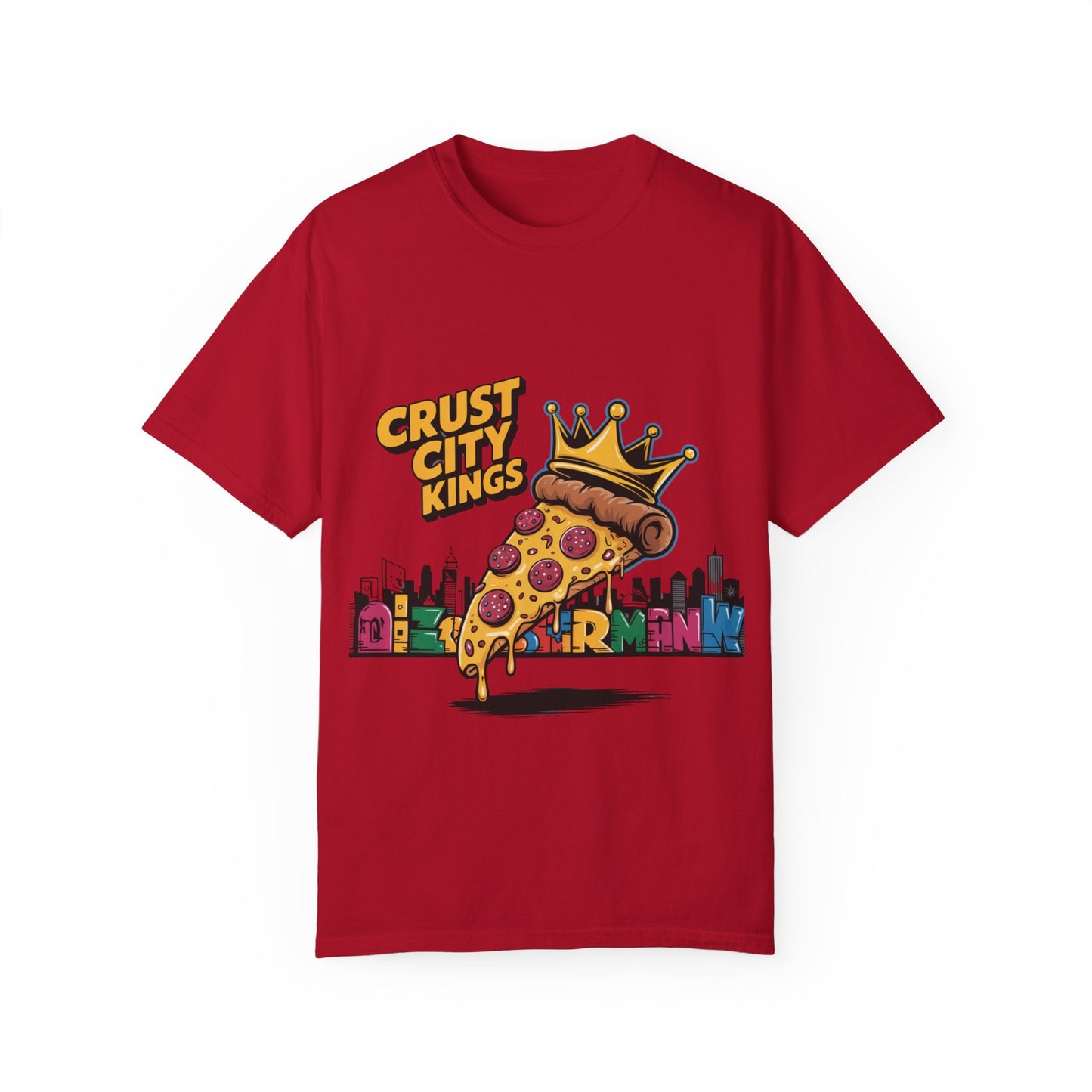 Crust City Kings Pizza T-Shirt | Unisex Garment-Dyed Tee for Food Lovers