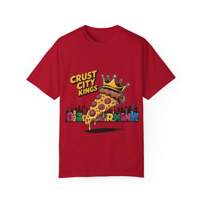 Crust City Kings Pizza T-Shirt | Unisex Garment-Dyed Tee for Food Lovers