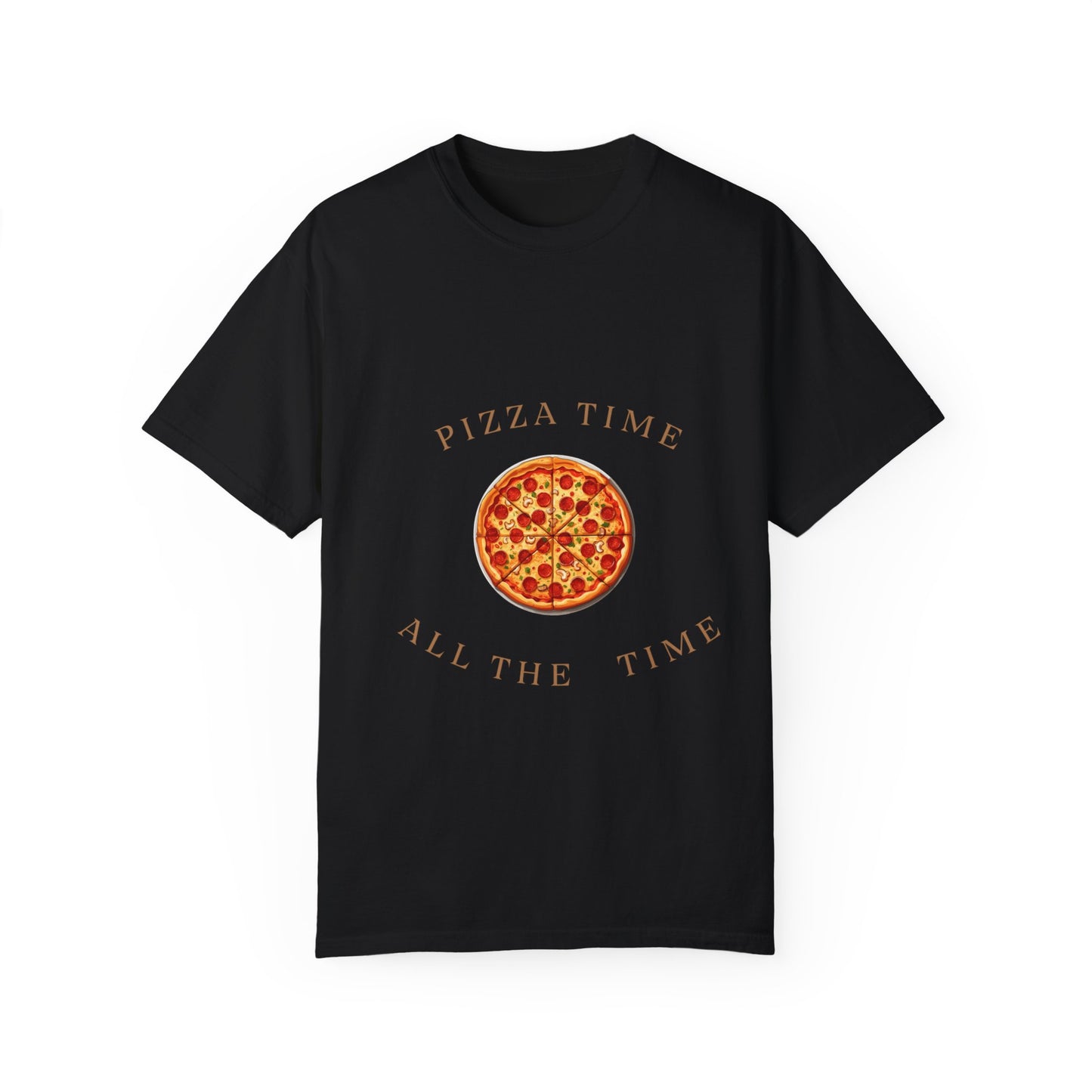 Pizza Time Unisex Garment-Dyed T-shirt - Perfect for Food Lovers and Casual Gatherings