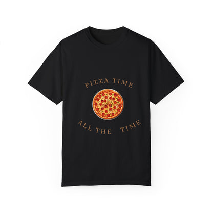 Pizza Time Unisex Garment-Dyed T-shirt - Perfect for Food Lovers and Casual Gatherings