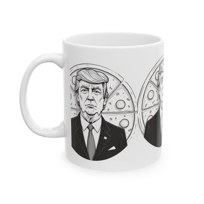 Donald Trump Inspired Ceramic Mug, Political Gift, Humor Mug, Funny Coffee Cup, Retro Style Drinkware, Election Memorabilia