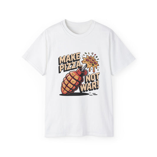 Make Pizza, Not War – Peace Grenade Crust Shirt