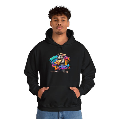 Survival of Tastiest Unisex Heavy Blend Hoodie - Fun & Cozy Sweatshirt for Pizza Lovers