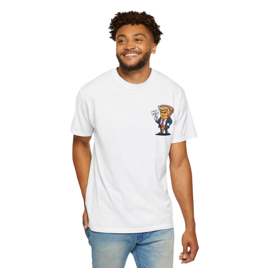 Humorous Pizza President T-shirt for Fun Lovers, Unisex Garment, Casual Wear, Gift for Friends, Quirky Outfit