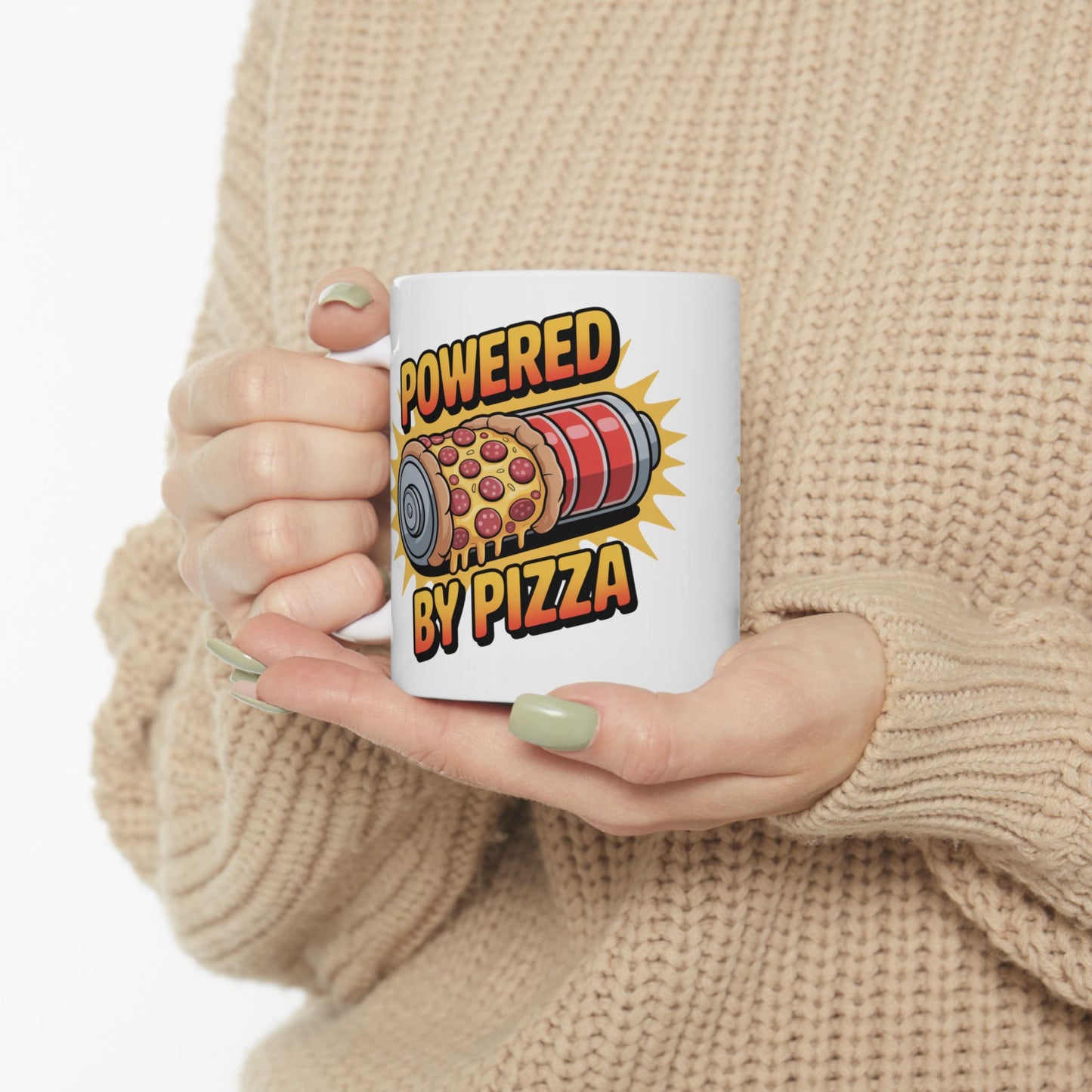 Powered by Pizza – Fuel Can Slice Mug