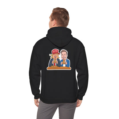 Funny Political Cartoon Hoodie, Unisex Sweatshirt, Gift for Friends, Humor Apparel, Casual Wear, Election Day, Party Outfit