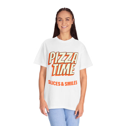 Pizza Time Unisex Garment-Dyed T-Shirt - Slices & Smiles