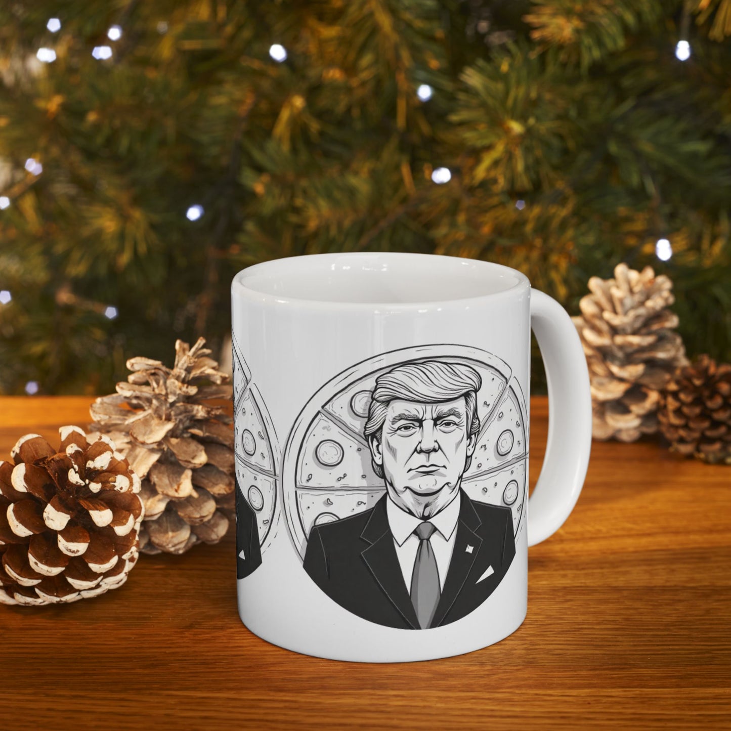 Donald Trump Inspired Ceramic Mug, Political Gift, Humor Mug, Funny Coffee Cup, Retro Style Drinkware, Election Memorabilia