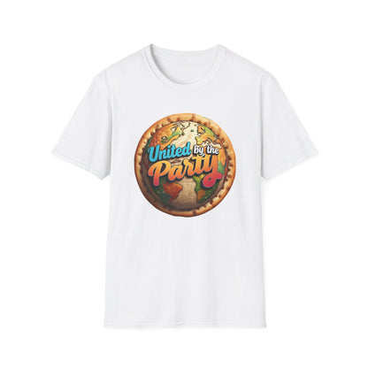 United by the Party Unisex Softstyle T-Shirt - Fun & Festive Graphic Tee