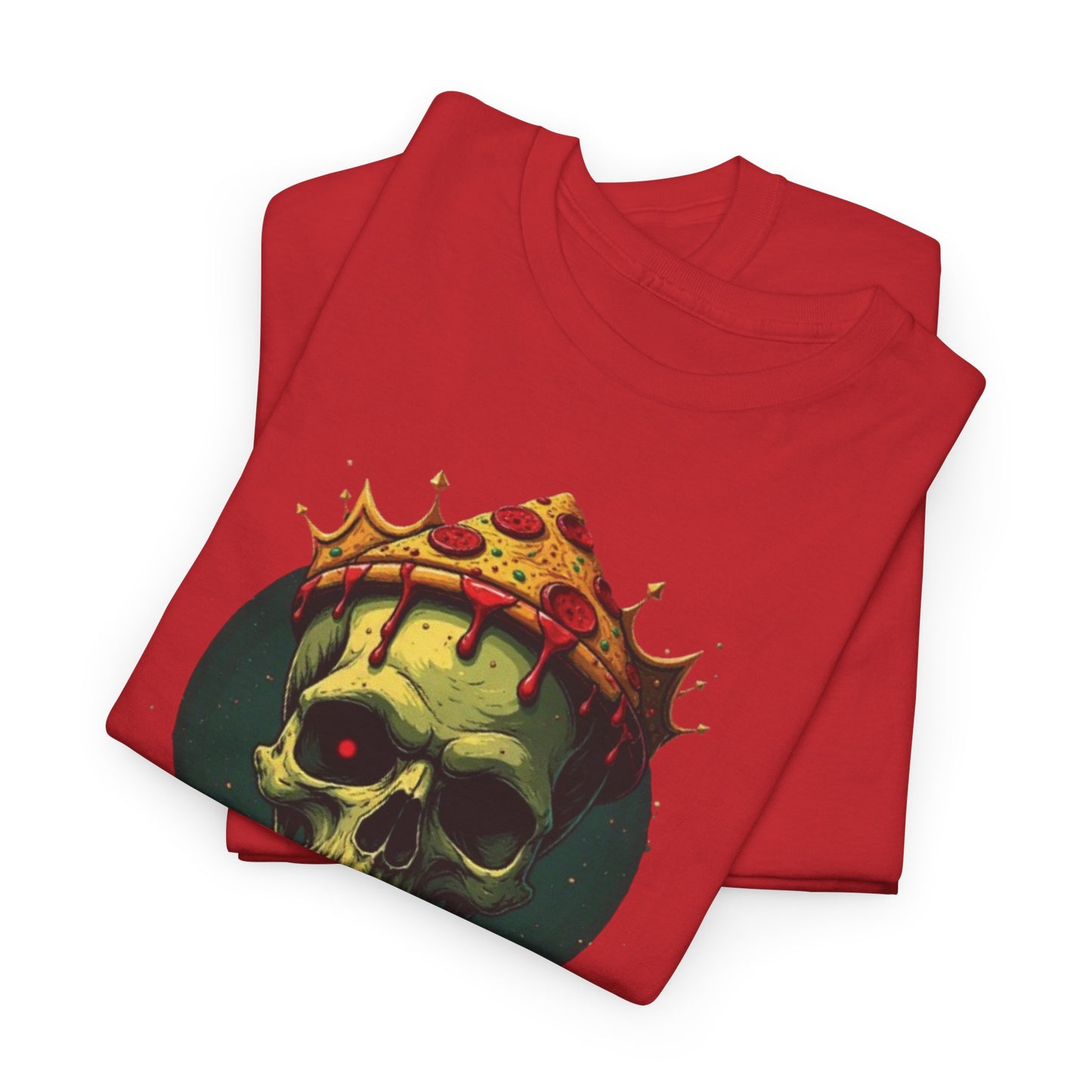 Unisex Heavy Cotton Tee with Hunger Skull Design, Graphic Tee, Halloween Shirt, Edgy Apparel, Casual Wear, Streetwear