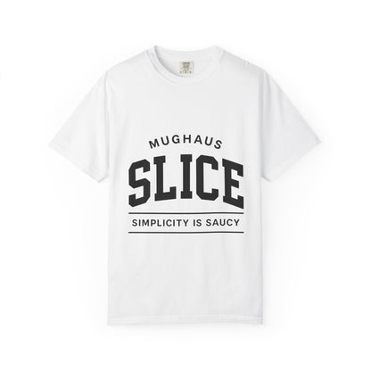 Unisex Garment-Dyed T-shirt with 'Slice' Print - Casual Tee, Gift for Foodies, Ideal for Summer, Birthday, Graphic Shirt, Trendy Outfit