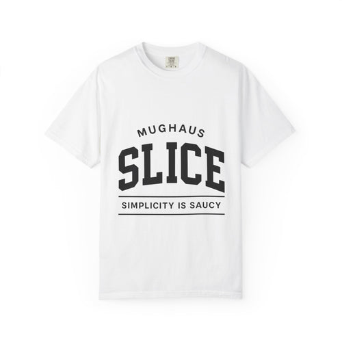 Unisex Garment-Dyed T-shirt with 'Slice' Print - Casual Tee, Gift for Foodies, Ideal for Summer, Birthday, Graphic Shirt, Trendy Outfit