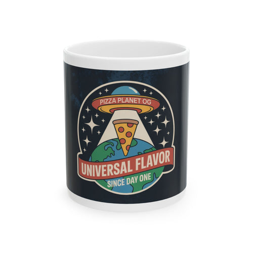 Pizza Planet Universal Flavor Ceramic Mug - Fun 11oz & 15oz Coffee Cups