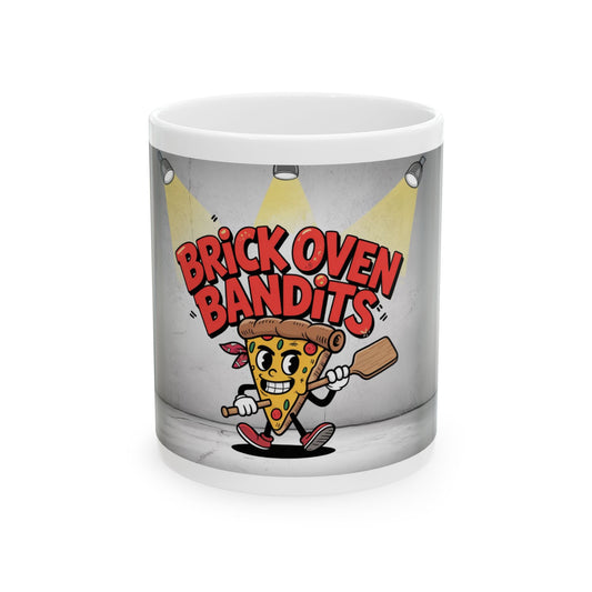 Brick Oven Bandits Ceramic Mug - Fun Pizza-Themed Cup for Food Lovers