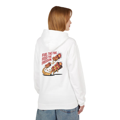Pizza Freedom Hoodie - Cozy Unisex Pullover Holiday Fun