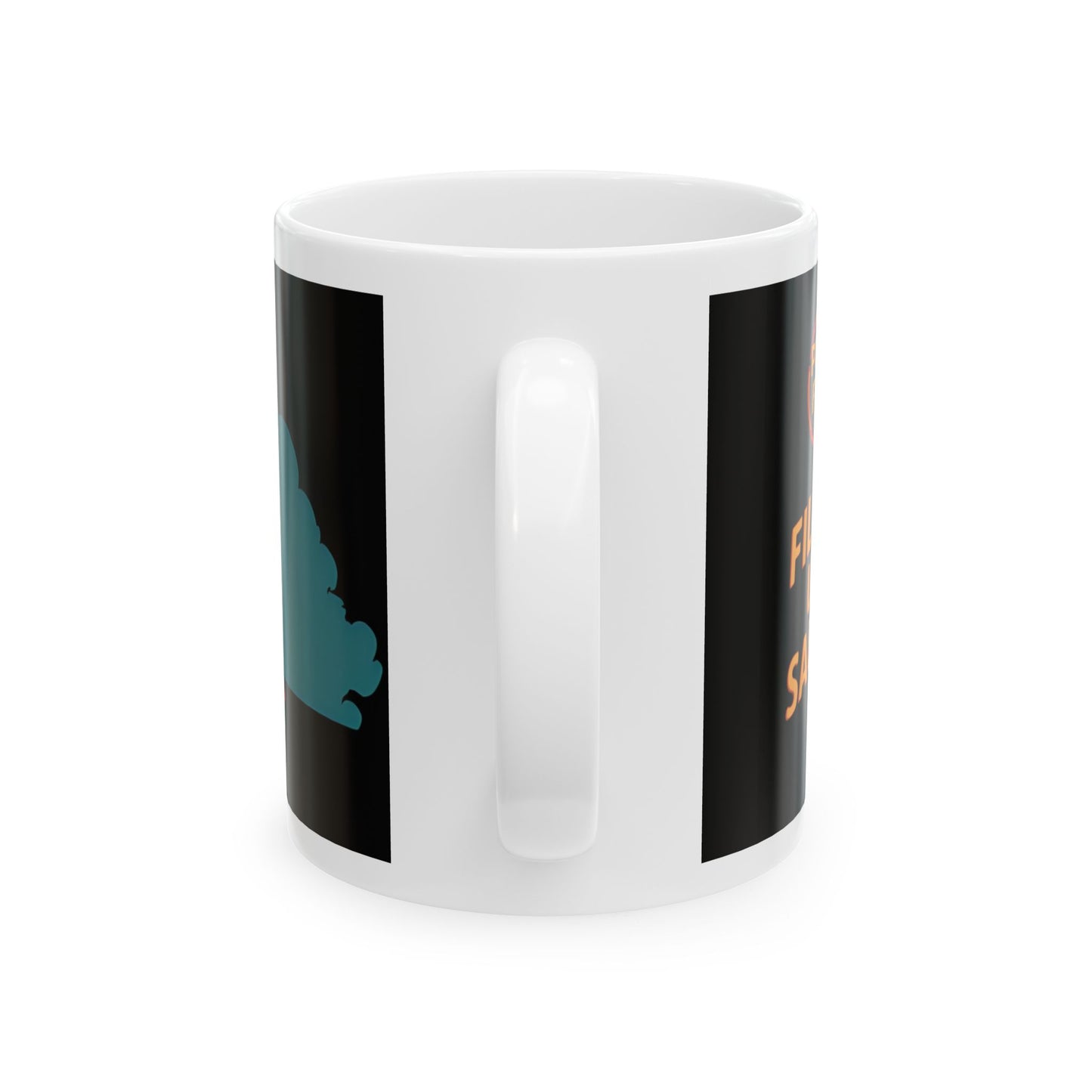 Retro Pizza Fuel Ceramic Mug - Perfect for Car Lovers and Foodies