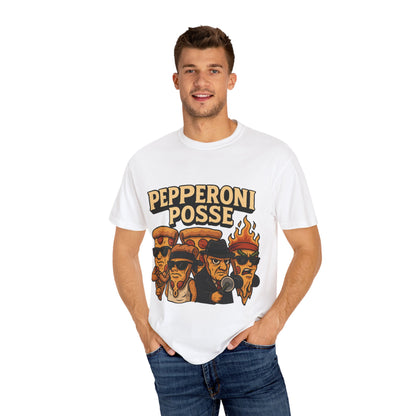 Funny Pizza Pepperoni Posse Unisex T-Shirt - Casual Apparel for Food Lovers