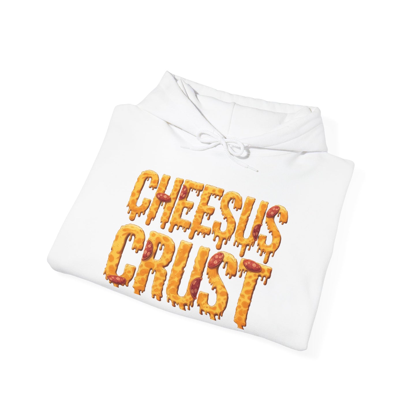 Cheesus Crust Unisex Heavy Blend™ Hoodie - Fun Pizza Design for Food Lovers
