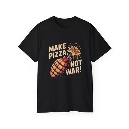 Make Pizza, Not War – Peace Grenade Crust Shirt