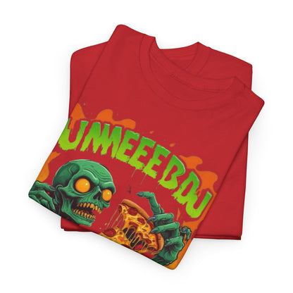 Unisex Zombie Pizza Tee | Fun Graphic Shirt for Party, Halloween, Gift, Casual Wear, Pizza Lovers