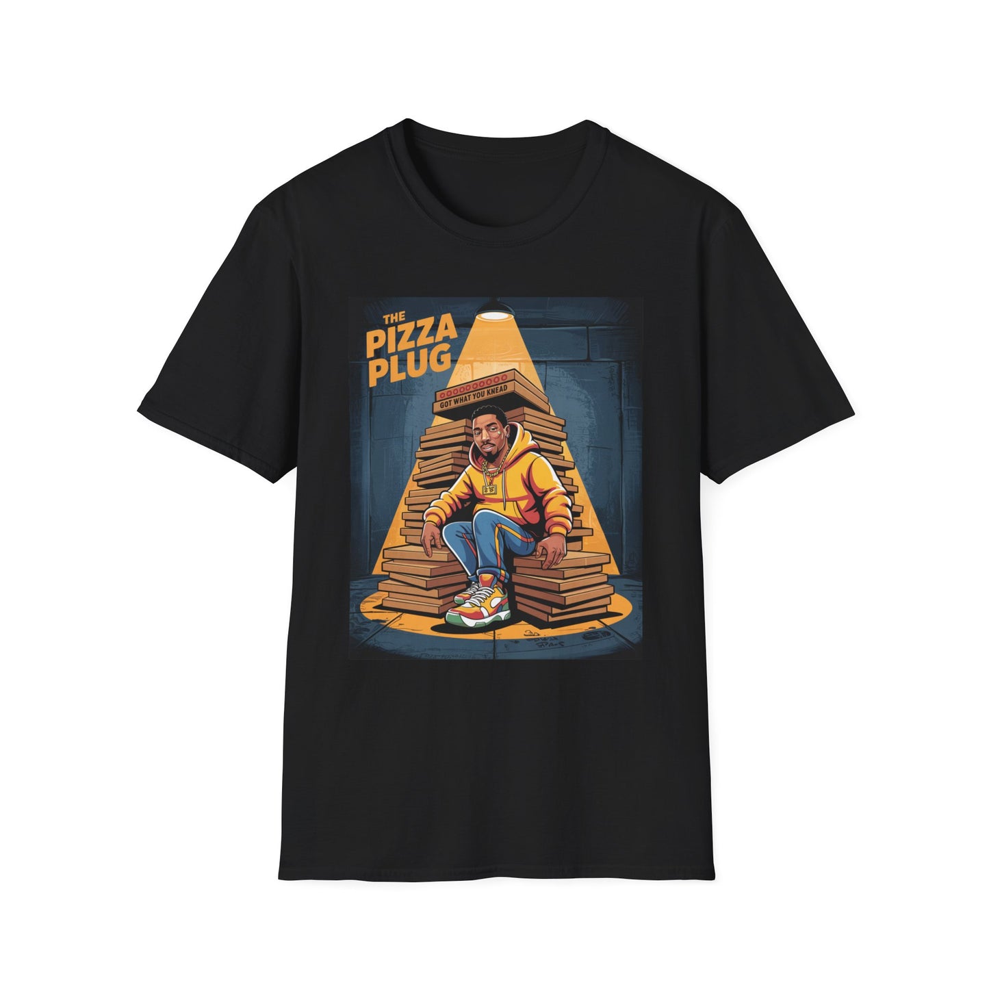 The Pizza Plug Unisex Softstyle T-Shirt - Fun Graphic Tee for Pizza Lovers