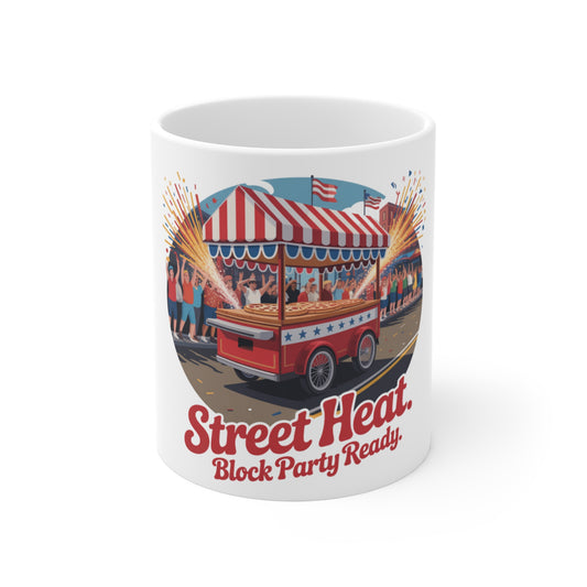 Block Party Ready Mug for Street Heat Lovers, Fun Summer Drinkware, Party Gift, Festive Coffee Cup, BBQ Accessories