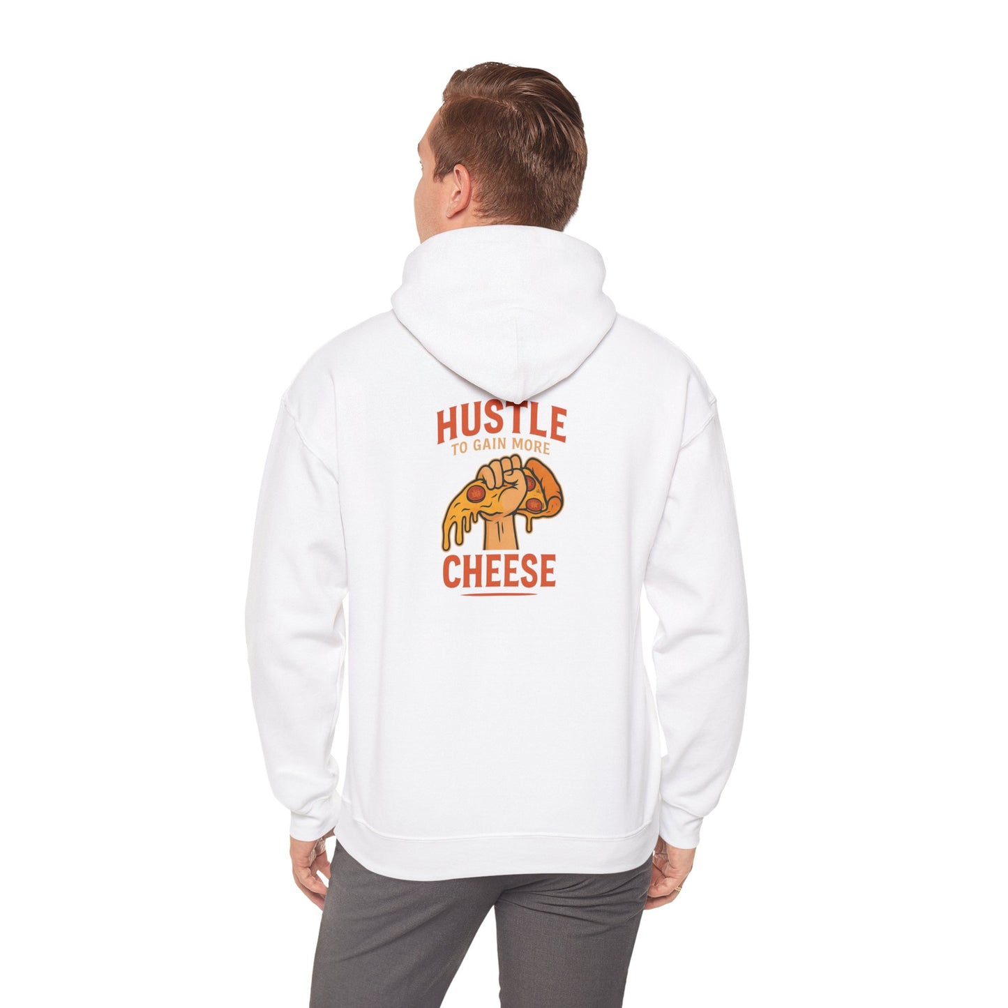 Hustle to Gain More Cheese – Motivational Pizza Hoodie