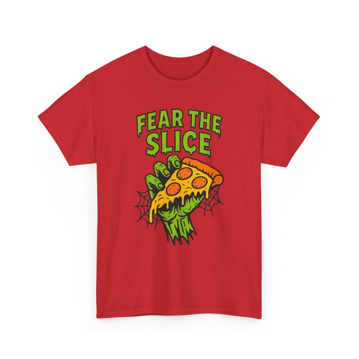 Fear the Slice T-Shirt - Spooky Pizza Tee, Unisex Graphic Tee, Halloween Costume, Casual Wear, Gift for Pizza Lovers, Fun Graphic Tee