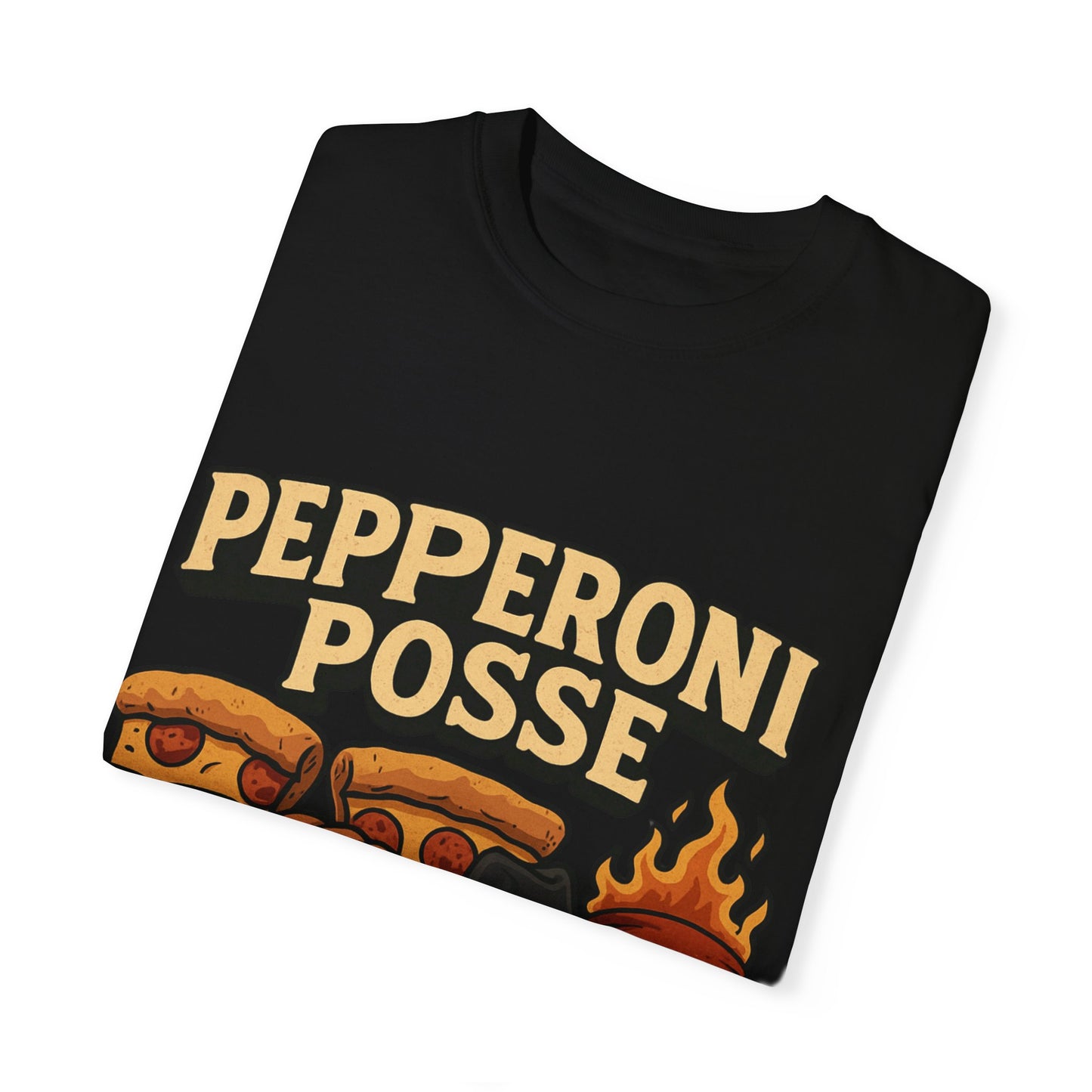 Funny Pizza Pepperoni Posse Unisex T-Shirt - Casual Apparel for Food Lovers