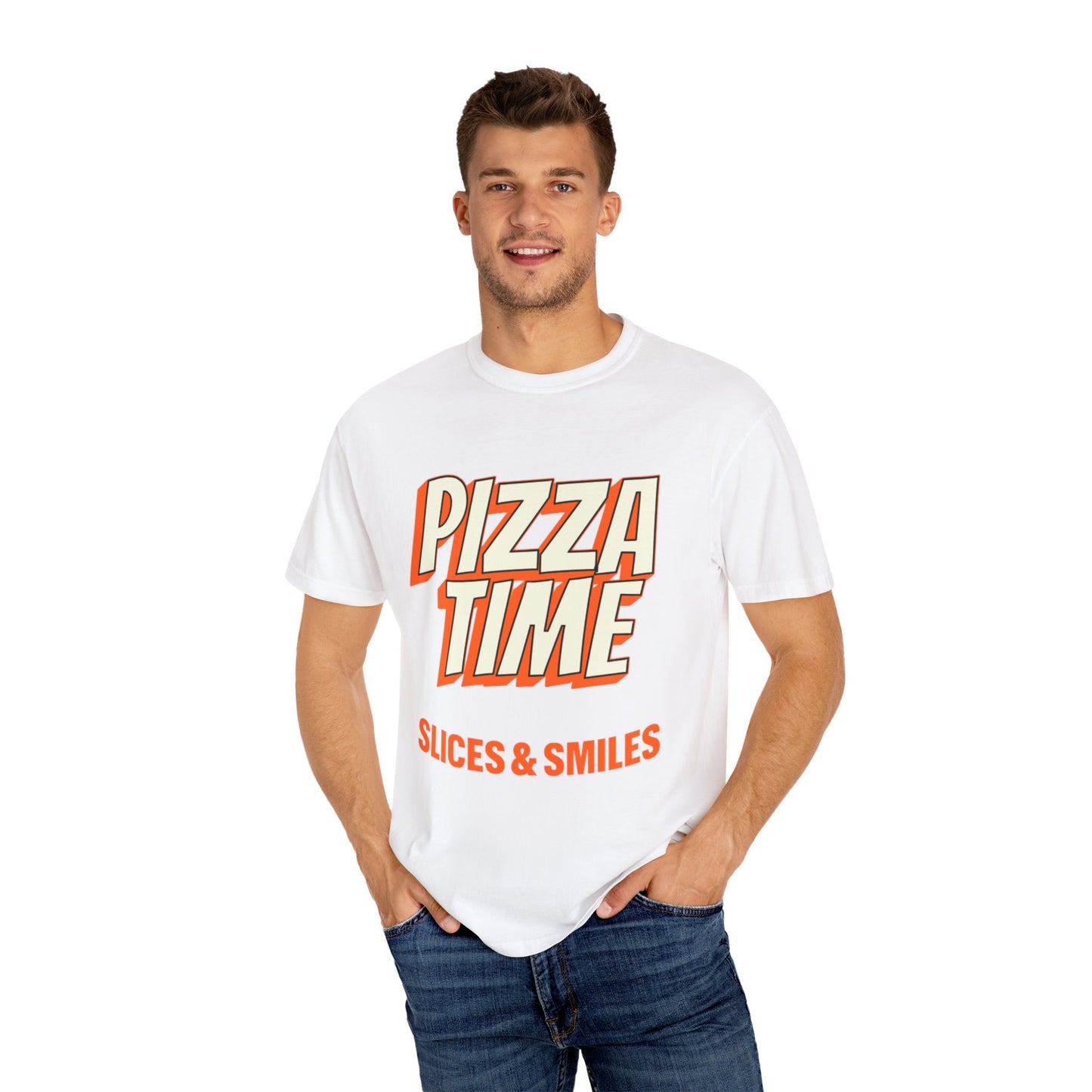 Pizza Time Unisex Garment-Dyed T-Shirt - Slices & Smiles