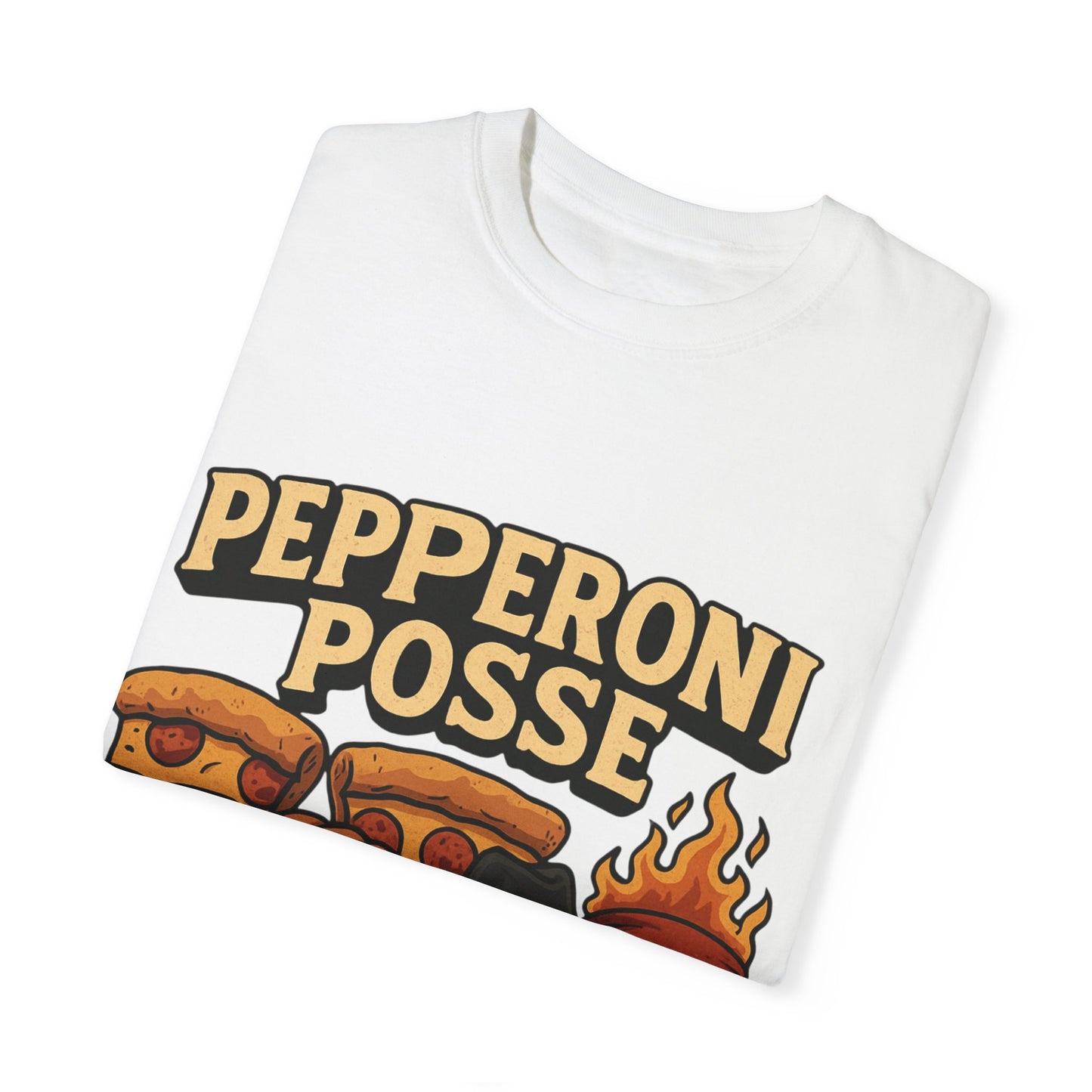 Funny Pizza Pepperoni Posse Unisex T-Shirt - Casual Apparel for Food Lovers