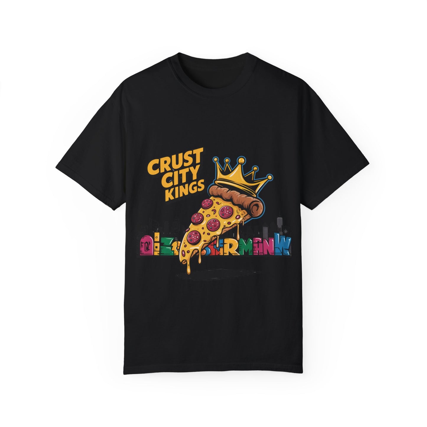 Crust City Kings Pizza T-Shirt | Unisex Garment-Dyed Tee for Food Lovers