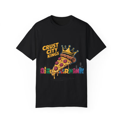 Crust City Kings Pizza T-Shirt | Unisex Garment-Dyed Tee for Food Lovers
