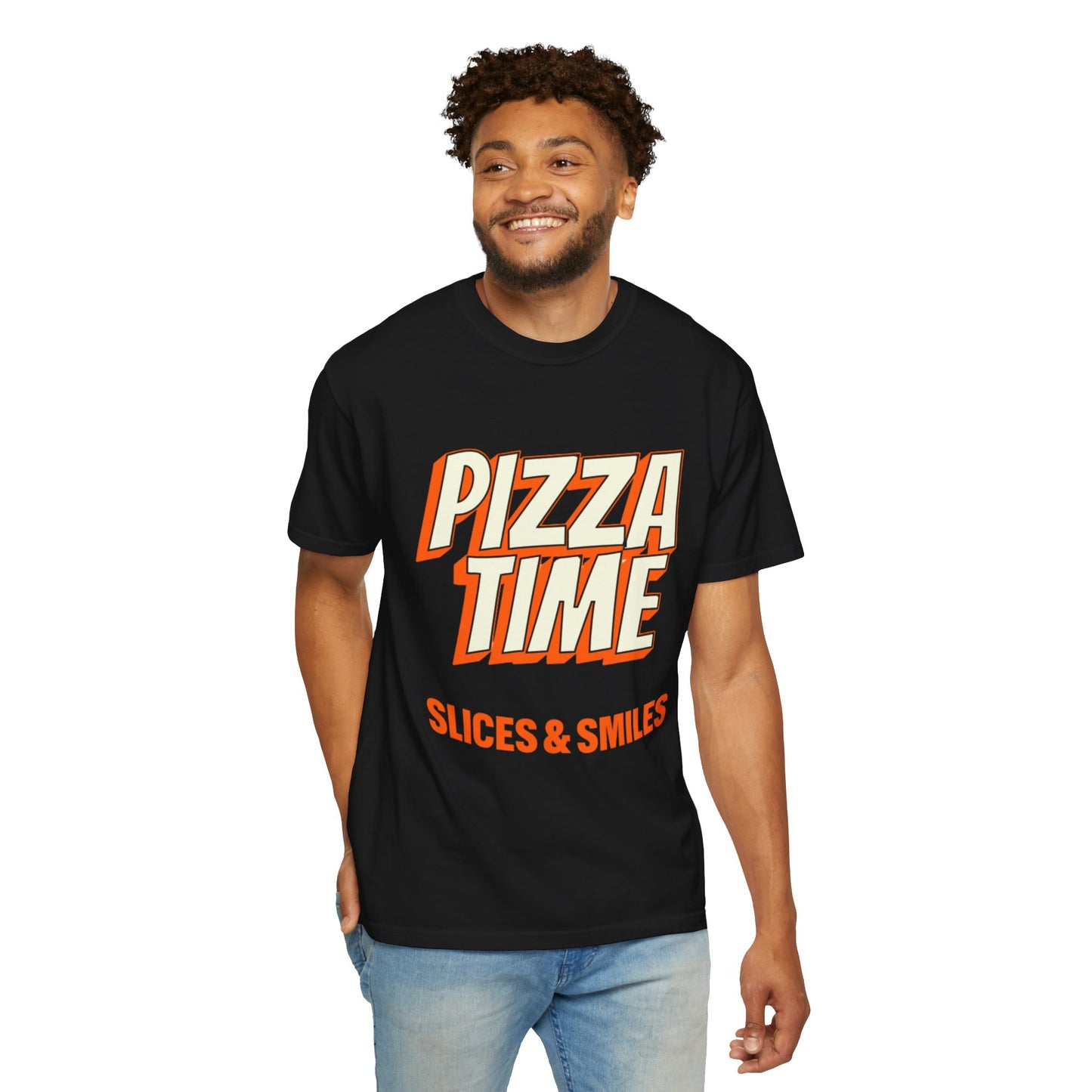 Pizza Time Unisex Garment-Dyed T-Shirt - Slices & Smiles