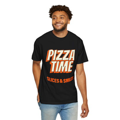 Pizza Time Unisex Garment-Dyed T-Shirt - Slices & Smiles