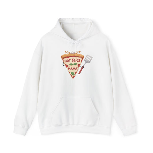 Pizza Lover Unisex Hoodie - 'Hot Slice Mama' Design