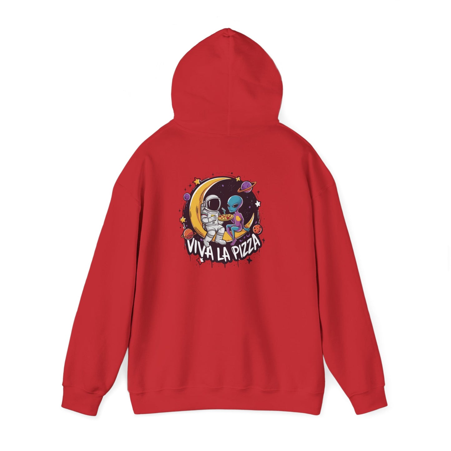 Cosmic Pizza Hoodie - Unisex Heavy Blend™ Sweatshirt, Space Lover Gift, Funny Pizza Hoodie, Astronaut Apparel, Cute Sweatshirt