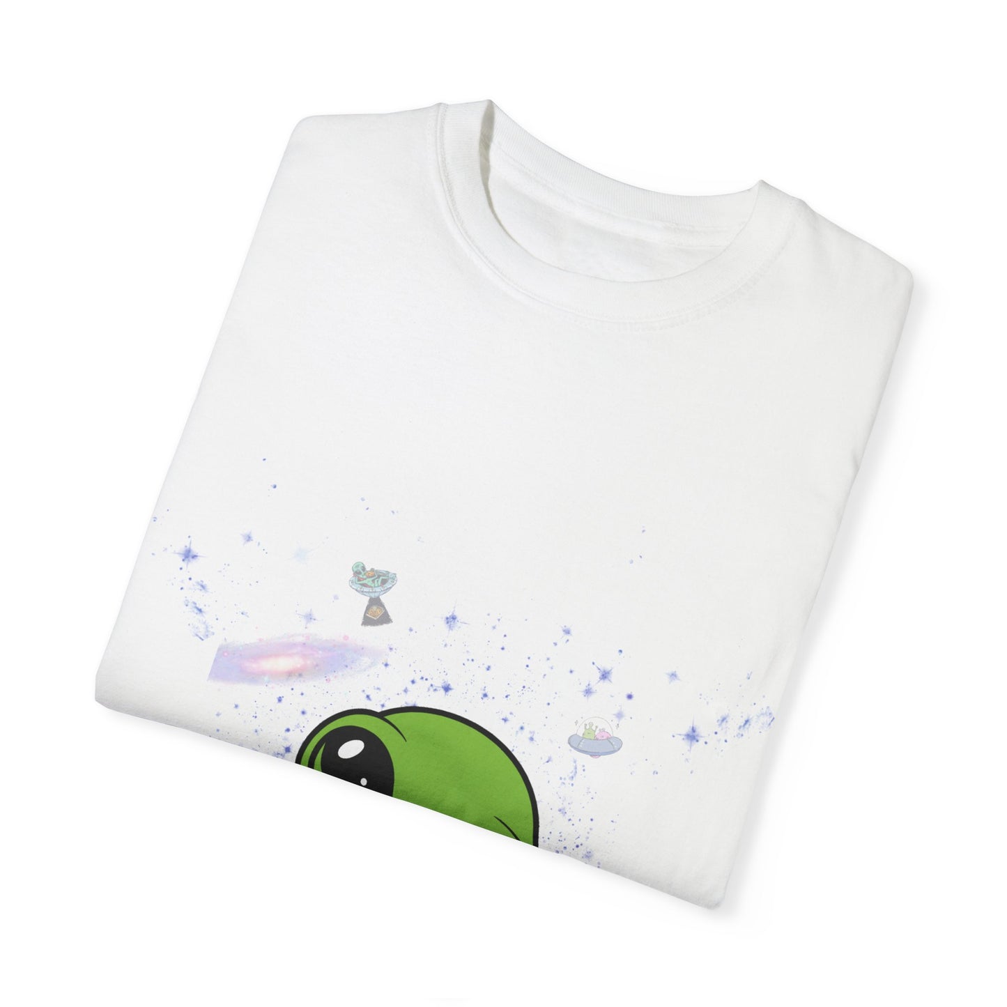 Cute Alien Pizza Unisex Garment-Dyed T-Shirt