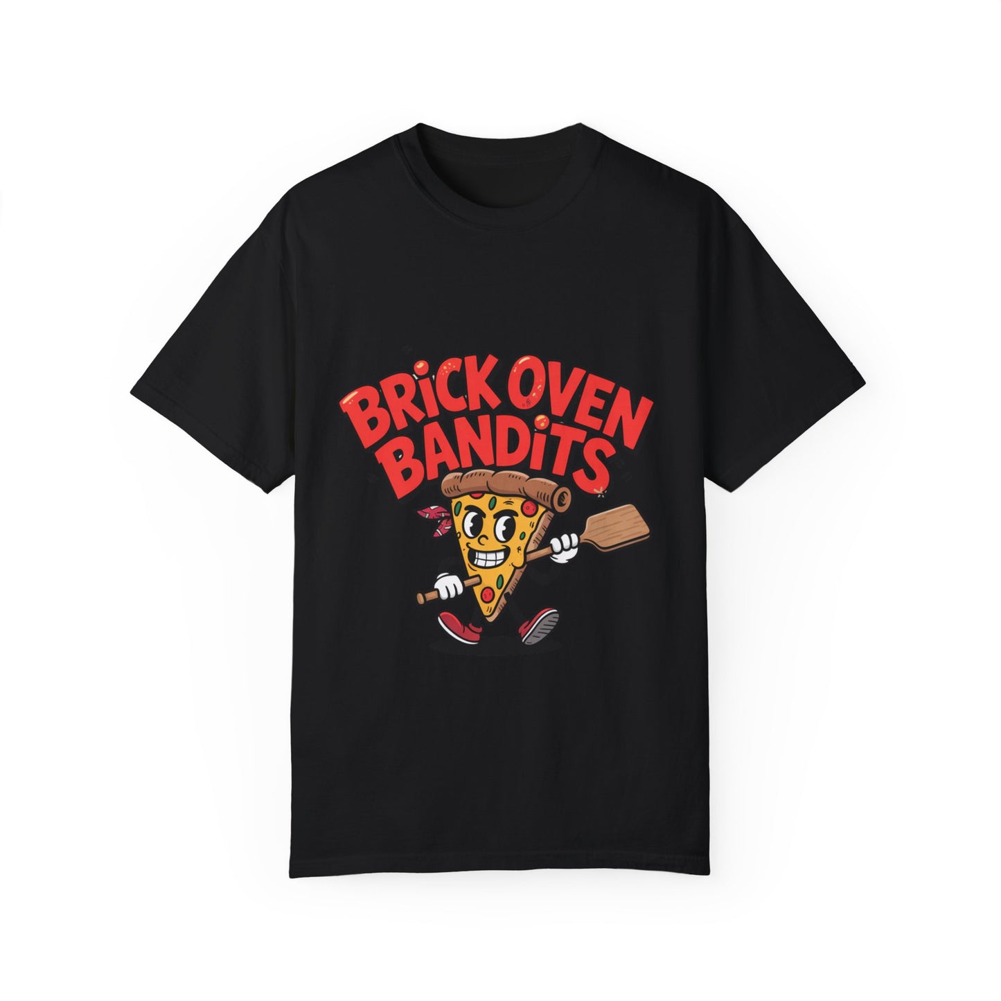 Fun Pizza Themed Unisex Garment-Dyed T-Shirt - Brick Oven Bandits, Perfect for Food Lovers!