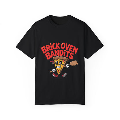 Fun Pizza Themed Unisex Garment-Dyed T-Shirt - Brick Oven Bandits, Perfect for Food Lovers!