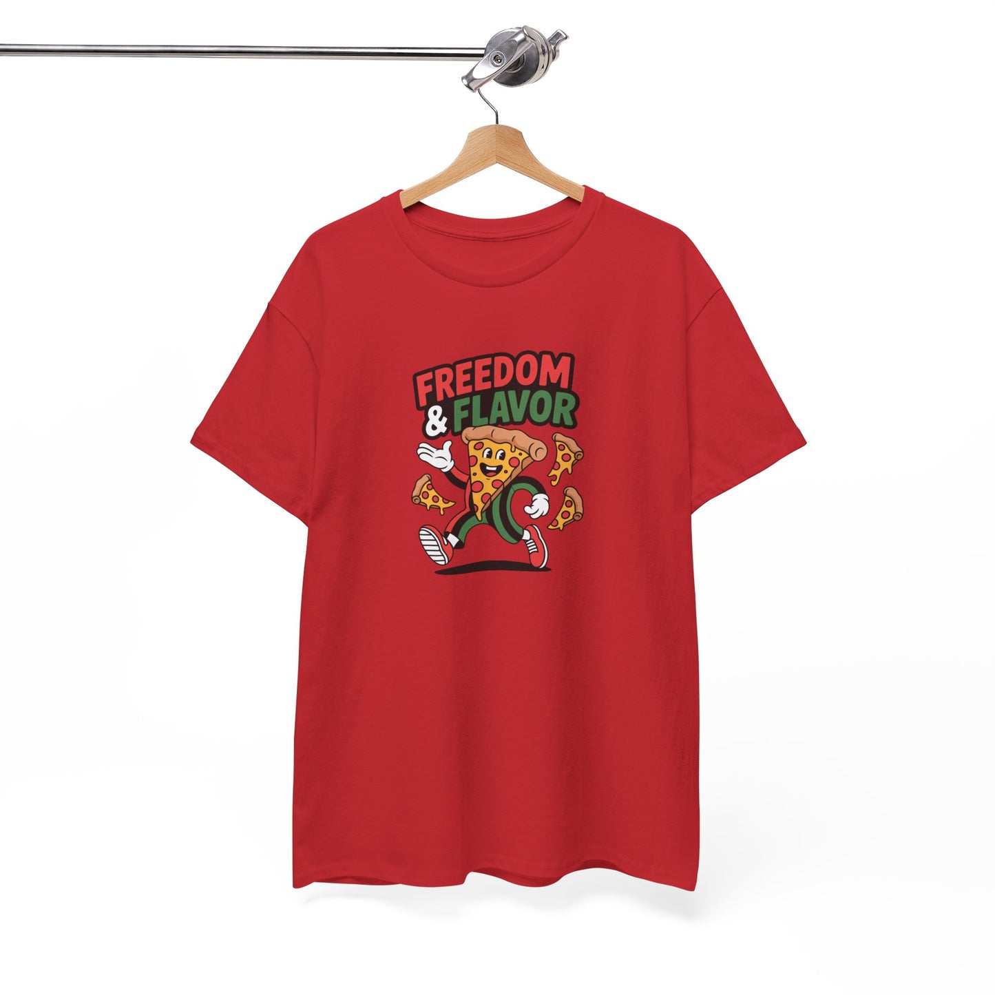 Freedom & Flavor Graphic Tee, Unisex Heavy Cotton Tee for Parties, Festivals, Casual Wear, Gifts, Retro Style T-Shirt
