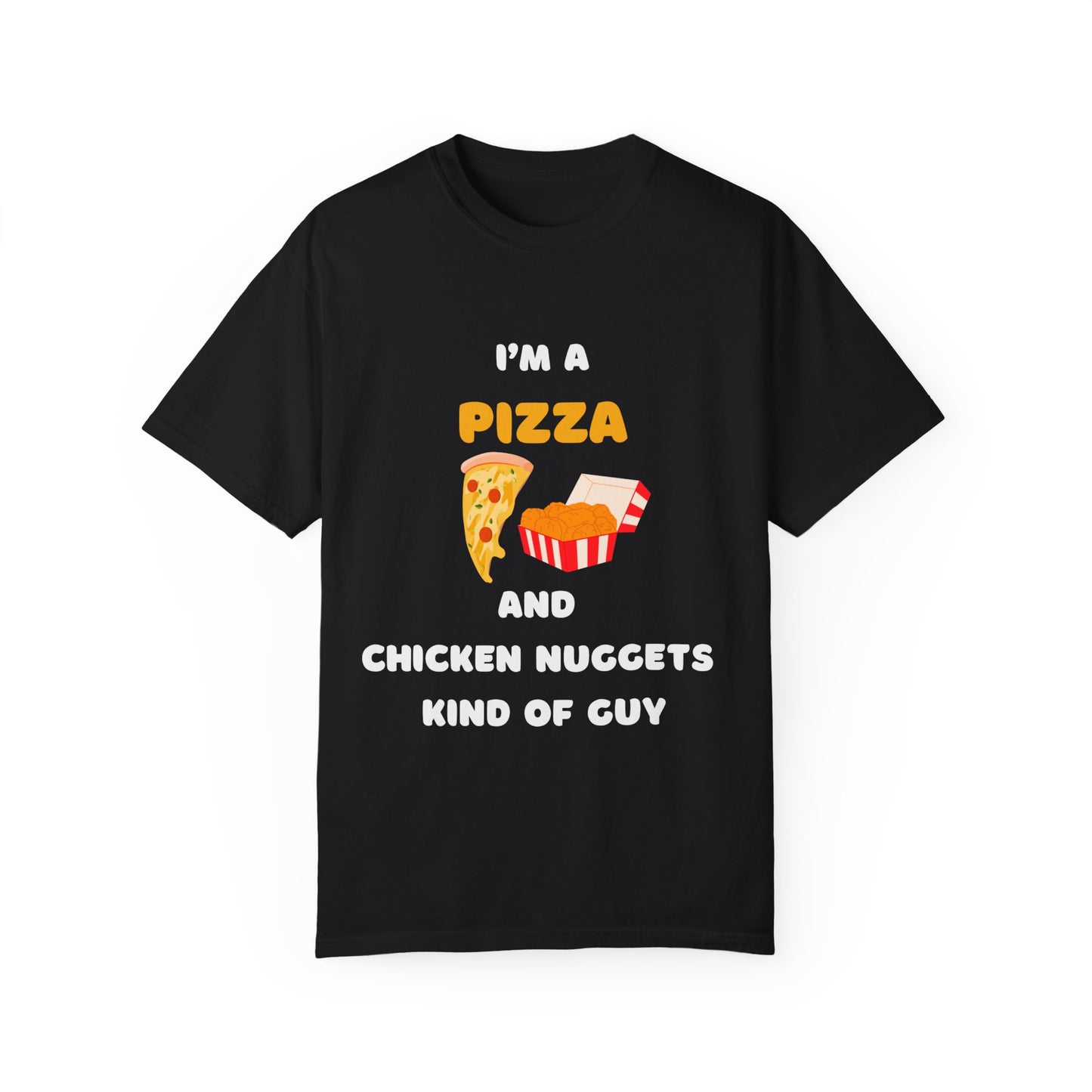 Pizza & Chicken Nuggets Love Unisex T-Shirt - Fun Foodie Design