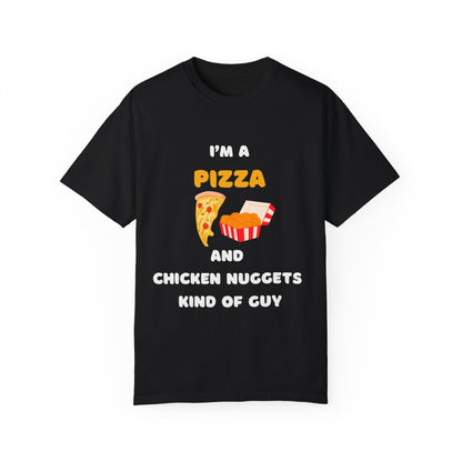 Pizza & Chicken Nuggets Love Unisex T-Shirt - Fun Foodie Design